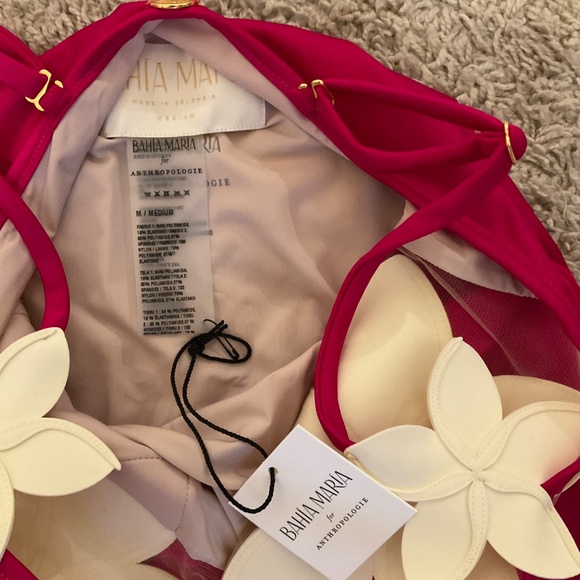 Bahia Maria x Anthropologie Plumeria Mini Dress Size: M. Rose. - Picture 7 of 13